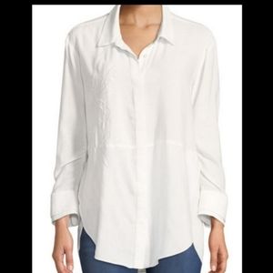 🆕️Halston Heritage button down shirt, ivory